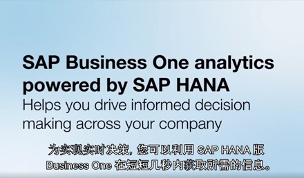 SAP Business One HANA讓您的決策更簡(jiǎn)單、準(zhǔn)確